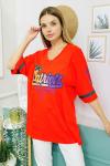 155274 Kirmizi Oversize Tshirt